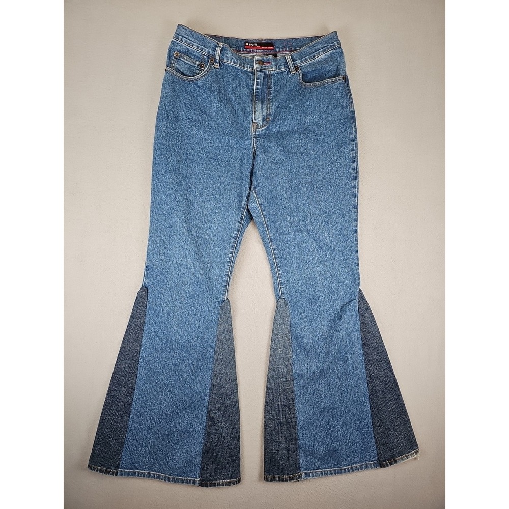 Vintage KIKIT Maurice Sasson Bell Bottom Flare Denim Jeans Sz 12 31x31 BOHO Y2K‎